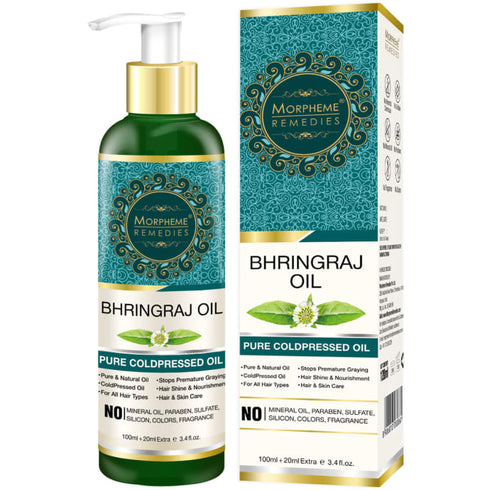 Morpheme Pure Bhringraj Hair Oil bottle of 120 ml